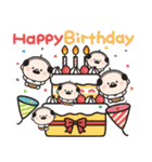 飛び出す☆小さいおじさん誕生日＆お祝い（個別スタンプ：1）