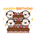 飛び出す☆小さいおじさん誕生日＆お祝い（個別スタンプ：3）
