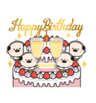 飛び出す☆小さいおじさん誕生日＆お祝い（個別スタンプ：5）