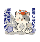 ほのぼの猫さん ♡ 夏のあるある（個別スタンプ：35）