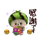 【夏】スイカたろう♡ぬいぐるみ入り♡挨拶（個別スタンプ：13）