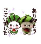 【夏】スイカたろう♡ぬいぐるみ入り♡挨拶（個別スタンプ：15）