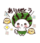 【夏】スイカたろう♡ぬいぐるみ入り♡挨拶（個別スタンプ：16）