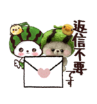 【夏】スイカたろう♡ぬいぐるみ入り♡挨拶（個別スタンプ：35）