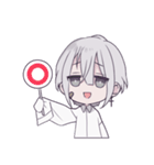 キミと仲よし、ほのぼの被検体くん。（個別スタンプ：1）