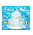癒しの海＊大人上品なお誕生日＆日常（個別スタンプ：1）