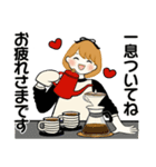 ふんわりリボンちゃん 17 ♡敬語＆お仕事編（個別スタンプ：34）