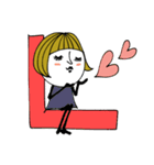 mottoの大人ぱっつんボブ♡日常（個別スタンプ：1）