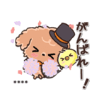 愛犬家たちのわんこ/秋/敬語メモ/トイプー（個別スタンプ：23）