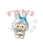 ▶️背景が動く♡本物のぬいぐるみ♡日常（個別スタンプ：14）