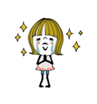 mottoの大人ぱっつん外ハネボブ♡伝える（個別スタンプ：12）