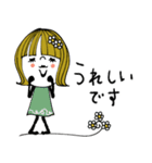 mottoの大人ぱっつん外ハネボブ♡伝える（個別スタンプ：13）