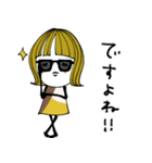 mottoの大人ぱっつん外ハネボブ♡伝える（個別スタンプ：16）