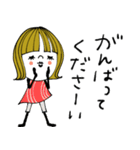 mottoの大人ぱっつん外ハネボブ♡伝える（個別スタンプ：17）
