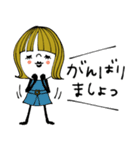 mottoの大人ぱっつん外ハネボブ♡伝える（個別スタンプ：18）