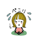 mottoの大人ぱっつん外ハネボブ♡伝える（個別スタンプ：27）