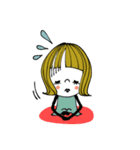 mottoの大人ぱっつん外ハネボブ♡伝える（個別スタンプ：28）