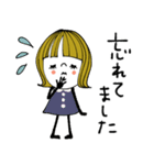 mottoの大人ぱっつん外ハネボブ♡伝える（個別スタンプ：30）