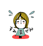 mottoの大人ぱっつん外ハネボブ♡伝える（個別スタンプ：31）