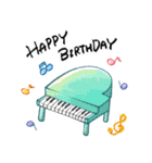 大人の誕生日*優しい絵ハガキ風スタンプ（個別スタンプ：4）