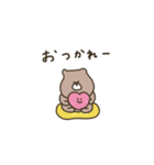 優しいお色。くま。連絡。♡＊*（個別スタンプ：4）