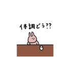 うさぎだけ。体調編。（個別スタンプ：21）