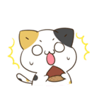 飛び出す！三毛猫とシマエナガ 残暑～秋（個別スタンプ：13）