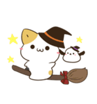 飛び出す！三毛猫とシマエナガ 残暑～秋（個別スタンプ：24）