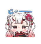 ホロライブ公式スタンプ「百鬼あやめ」（個別スタンプ：9）