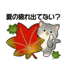 ほのぼの猫さん ♡ 秋の挨拶（個別スタンプ：9）