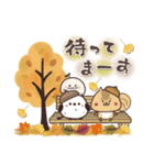 まるいやつらとトリさんの秋（個別スタンプ：28）