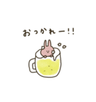 うさぎだけ。優しいお色。日常。（個別スタンプ：6）