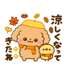 飛び出す♡トイプーの秋（個別スタンプ：22）