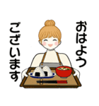 キュートなお団子ちゃん14 ☆ 毎日シンプル（個別スタンプ：1）