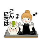 キュートなお団子ちゃん14 ☆ 毎日シンプル（個別スタンプ：3）