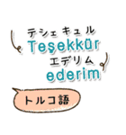 世界の言葉「ありがとう」集めました！（個別スタンプ：38）