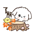【カスタム】愛犬家のわんこと判子♡シロ（個別スタンプ：5）