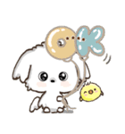 【カスタム】愛犬家のわんこと判子♡シロ（個別スタンプ：6）