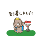 優しいお色のクマさん。おでかけ編。（個別スタンプ：15）