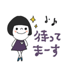 mottoの大人ぱっつんボブ♡カラフル文字（個別スタンプ：15）