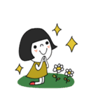 mottoの大人ぱっつんボブ♡カラフル文字（個別スタンプ：18）