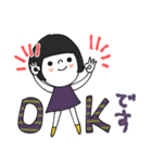 mottoの大人ぱっつんボブ♡カラフル文字（個別スタンプ：24）