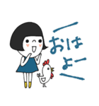 mottoの大人ぱっつんボブ♡カラフル文字（個別スタンプ：29）