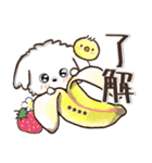 愛犬家のわんこと判子♡シロ[食べ物vol,2]（個別スタンプ：2）