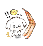 愛犬家のわんこと判子♡シロ[食べ物vol,2]（個別スタンプ：25）