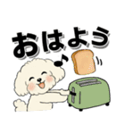 キュートなトイプードル ♡ デカ文字入り（個別スタンプ：1）