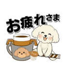 キュートなトイプードル ♡ デカ文字入り（個別スタンプ：13）
