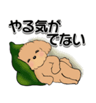 キュートなトイプードル ♡ デカ文字入り（個別スタンプ：24）