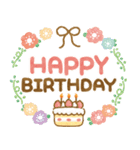 飛び出す！大人かわいいお誕生日＆お祝い（個別スタンプ：1）