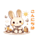 愛らしいウサギの日常（個別スタンプ：3）